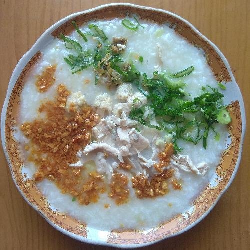 Bubur Ikan menu Bubur Singkawang Akhun, Krendang