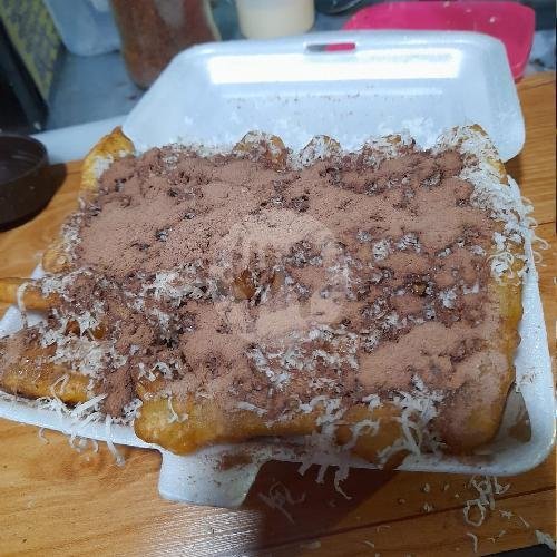 Pisang Goreng Topping Coklat Serut Milo menu PISANG KEJU SUROBOYO