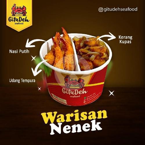 Tempura Udang Crazpy menu Gitu Deh Seafood, Tebet