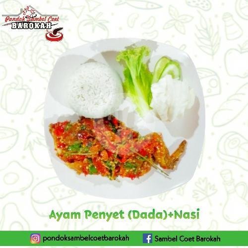 Ayam Bakar Penyet (paha) menu Pondok Sambel Coet Barokah, Cengkareng