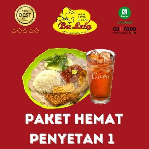 Paket Penyetan 1 menu Warung Bebek Bu Lely, Mayangan