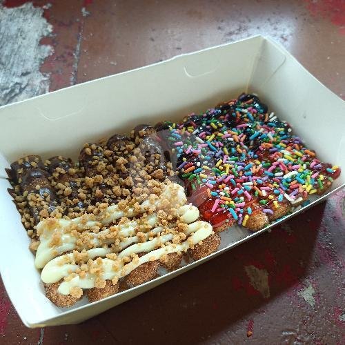 Mini Drizzled isi 10 + Krim dan Topping menu Churros Jimenez