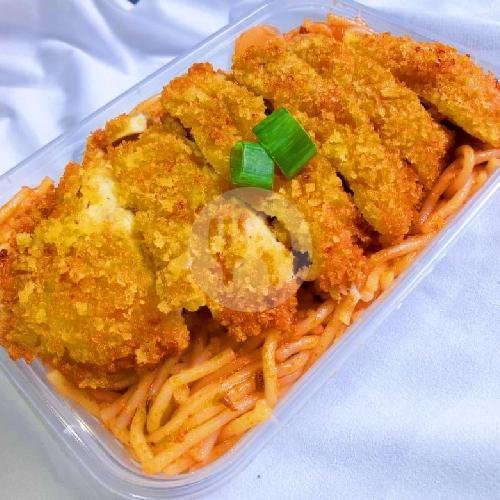 Spaghetti Katsu menu Salad Buah Annisa, Soekarno Hatta
