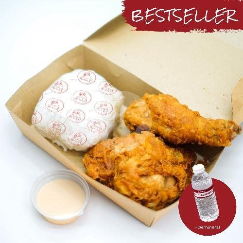 Sekandang  2 ayam Goreng Gojuchang   dengan Sauce KEJU + Air Demineral 330 ml menu Ayam Goreng Sekandang, Jl Margasatwa