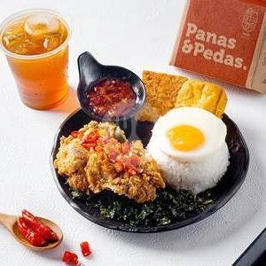 Paket Nasi Spesial AGR Krispy Large menu Ayam Geprek Rempah, Metro
