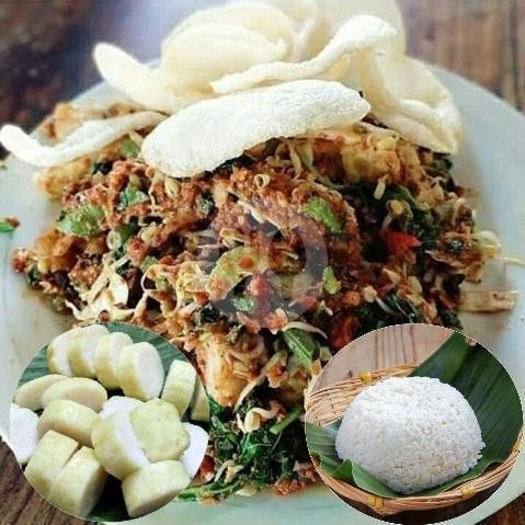 LOTEK + Nasi/Lontong menu LOTEK , RUJAK & PEMPEK IBU TITIN