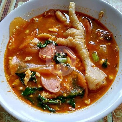 Seblak Komplet Ceker menu Seblak Mas Boy, Mijen