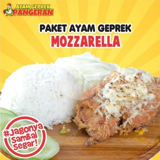 PAKET AYAM GEPREK Terasi menu Ayam Geprek Pangeran, Cirebon