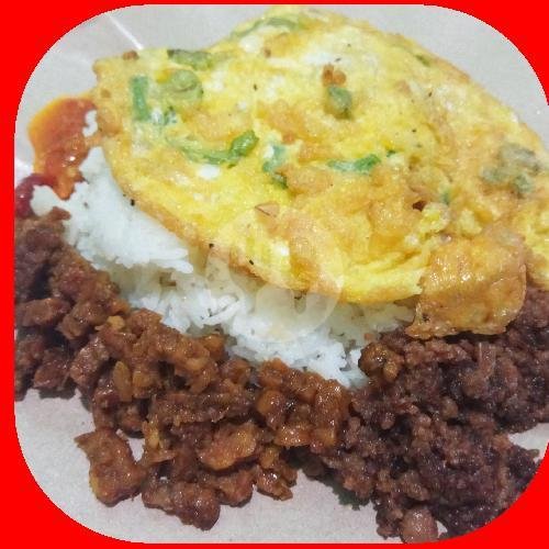 Nasi Omlet+ Kornet+Toping Sambal menu Warkop Sariwangi