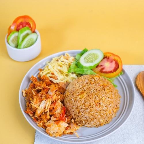 Nasgor Ayam Geprek menu Si Geprek Mank Abu, Astana Anyar