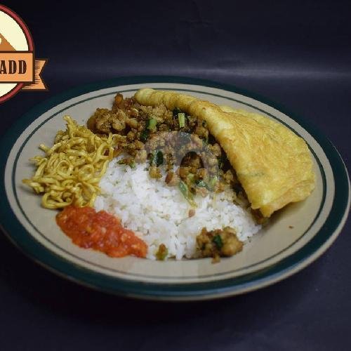 Nasi Orak Arik Sarden menu Warkop ADD, Jatinangor