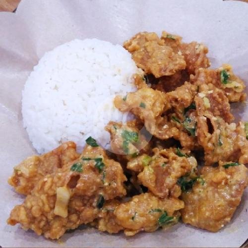 Paket Nasi Kulit Geprek Salted Egg menu Soto Kudus Dodo, Gambir