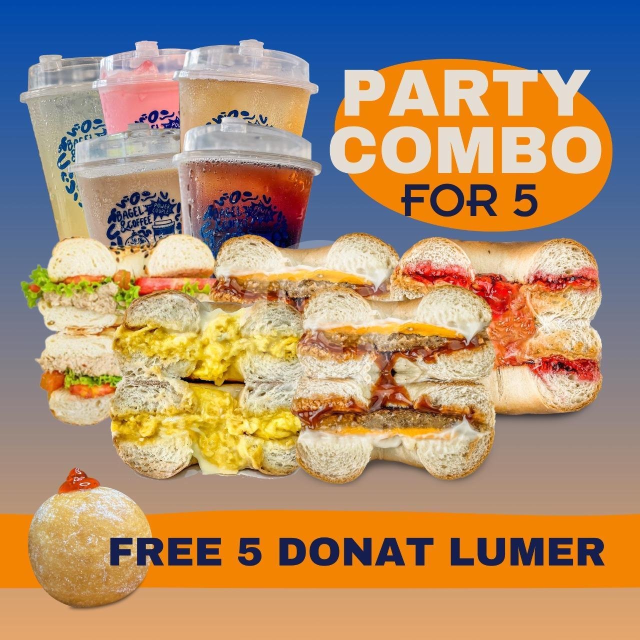Happy Combo For 2 menu Mad Bagel & Sandwich, Bandung
