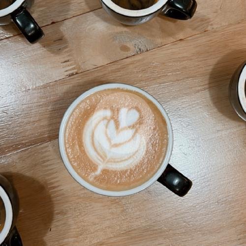 Blueberry Pie + Flat White menu Homepage Coffee