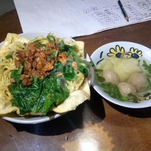 Mie Ayam Jamur Bakso menu Mie Ayam Pangsit Pak Gun, Samirono