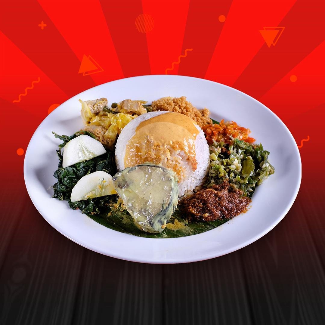 Nasi Telur Gulai menu Padang Legenda Kutai , Wonokromo