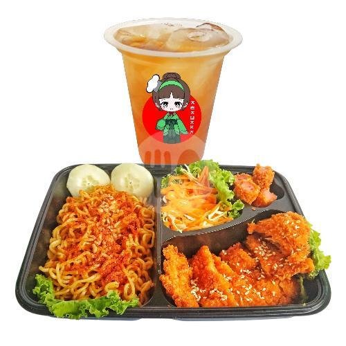 Bento Popindigo menu Azayaka Chicken Katsu, Amposari