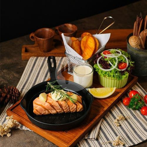 Norwegian Salmon Steak 200gr menu Justus Steak House, Cihampelas Walk