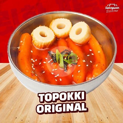 Topokki Sausage menu Spicywon Korean Streetfood, Cikutra