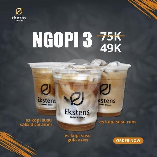 Bundling Rice Bowl+2 Kopi Susu Gula Aren menu Ekstens Kopi and Space, Janti