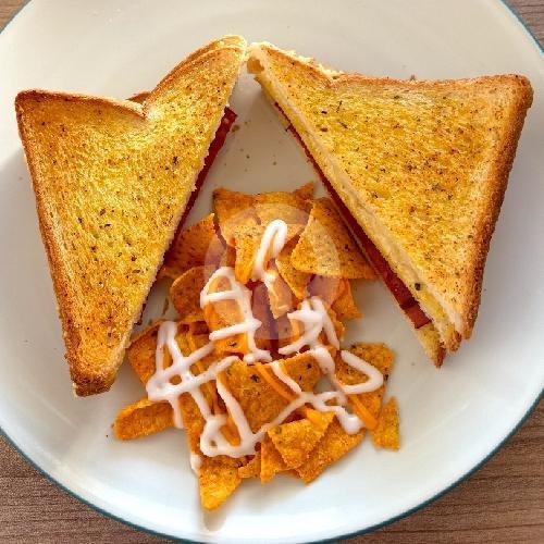Smoke Beef N Cheese Sandwich menu Xie Xie Boba x Affetto Gelato