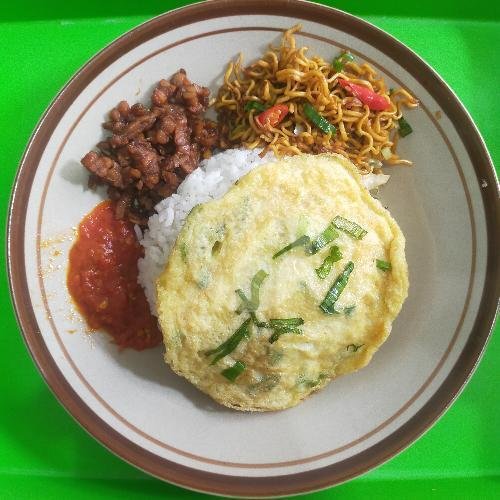 Nasi Telor Sosis menu Warkop ADD, Buahbatu