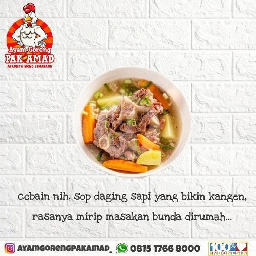 Sayur Asem 1 porsi menu Ayam & Bebek Goreng Pak Amad, Kartini