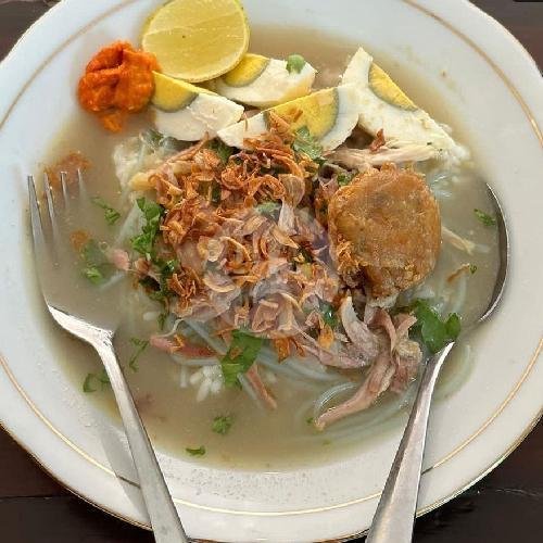 Lontong Soto Banjar menu Warung Sego Meduro Suramadu Bu Anna, Klampis Jaya