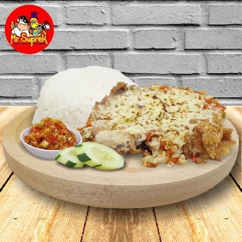 Ayam Geprek Saus Mentai + Nasi menu Ayam Geprek Mr. Suprek, Manukan