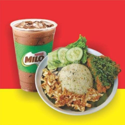 Nasi Ayam Geprek + Telur Goreng menu Ayam Geprek Sambel Ijo, Ngaglik