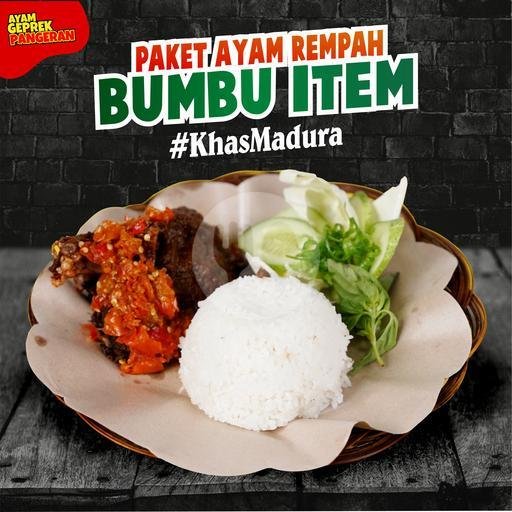 PAKET BEBEK Bumbu Item Madura menu Ayam Geprek Pangeran, Katamso