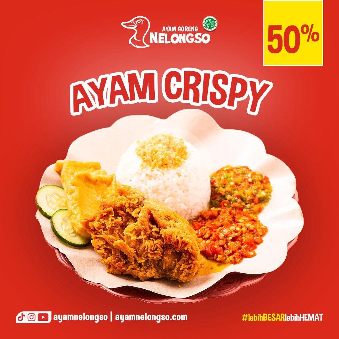 Chicken Pok-Pok + Nasi menu Ayam Goreng Nelongso, Sukun