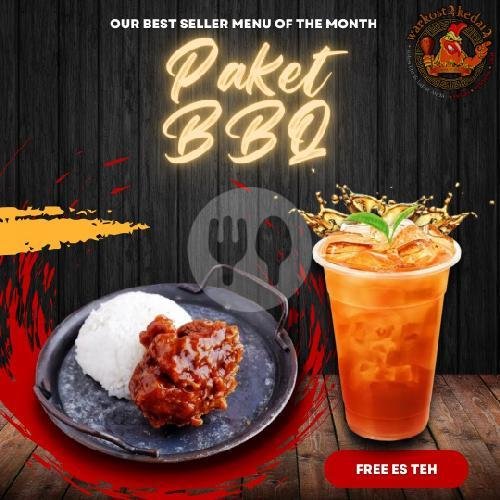 2 Nasi Putih + 2 Ayam Geprek + 2 Lalapan + 2 Esteh/Anget menu Warkost 21, Laweyan