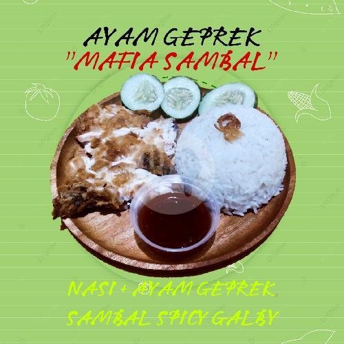 Nasi + Ayam Geprek + Telur menu Ayam Geprek Mafia SambaL, BLAURAN