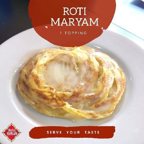 Roti Maryam 1 topping (susu) menu Arin Kebab, Batununggal