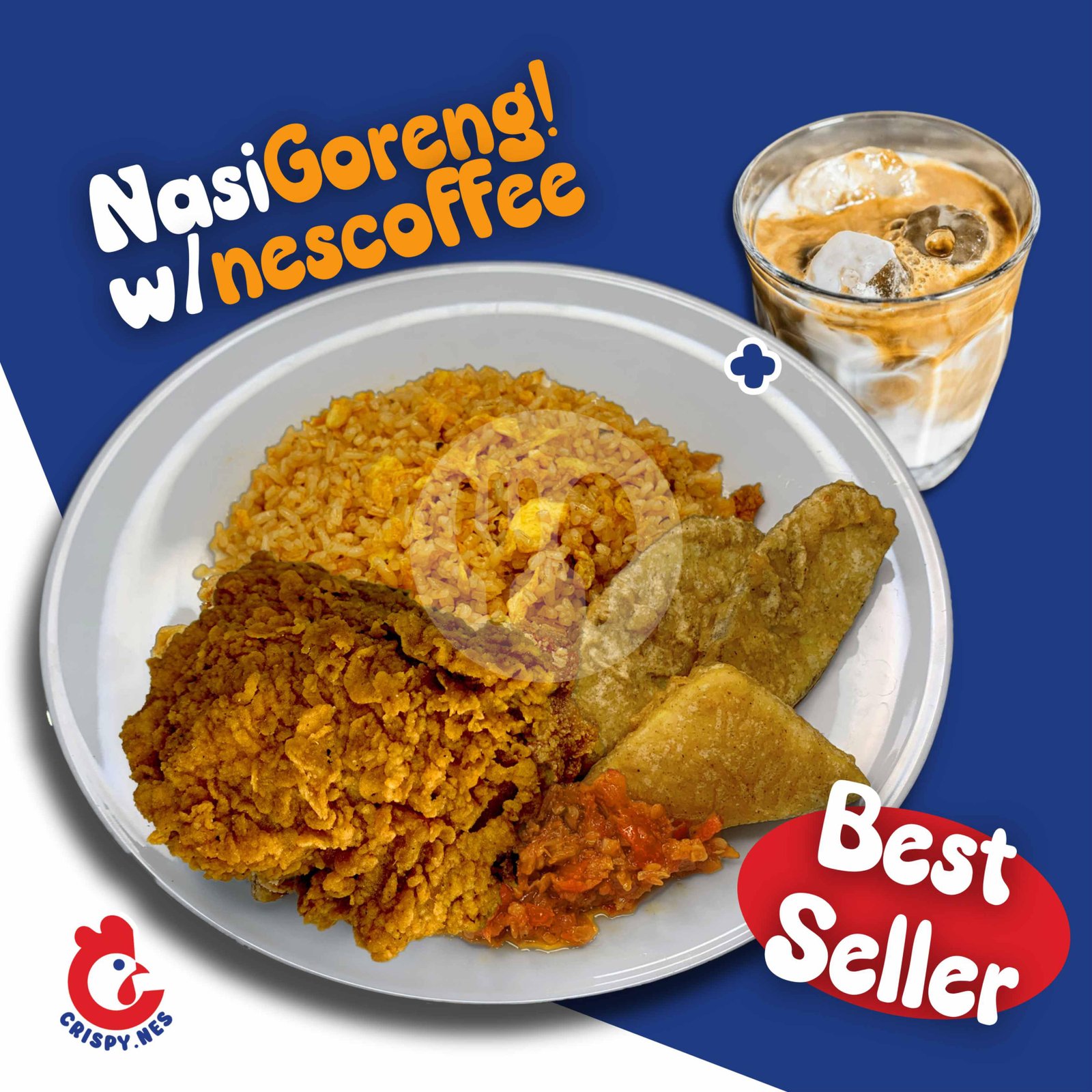 Nasi Daun Jeruk Ayam Crispy + Free Tahu Terong menu Crispy Nes Nasi Ayam Kopi, Dago