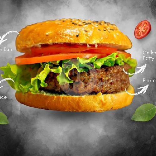 Egg Beef Cheese Burger menu Roti John By Tom Burger Pasar Baru Unand, Kec. Pauh, Kota Padang