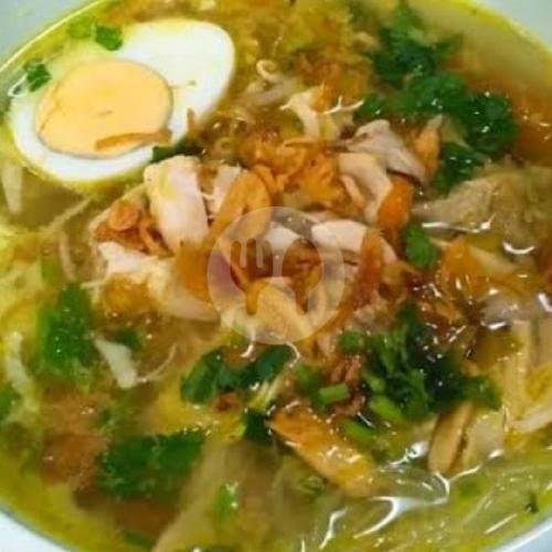 Soto Ayam Pake Telor Nasik menu Soto Ayam Madura Cak Heri