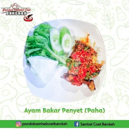 Ayam Bakar Penyet (dada) menu Pondok Sambel Coet Barokah, Cengkareng