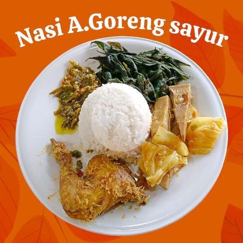 Nasi - Dendeng Batokok - Sayur menu Nasi Padang Sari Bundo, Antapani