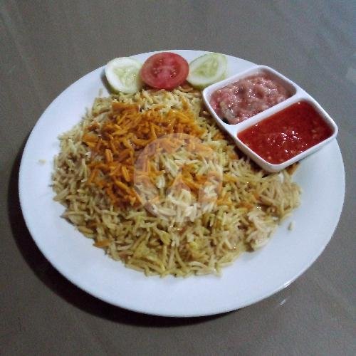 Nasi Kapsah Polos menu Restoran Almukalla Mandi Laham, Condet