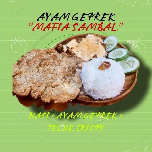ES COKLAT - L menu Ayam Geprek Mafia SambaL, BLAURAN