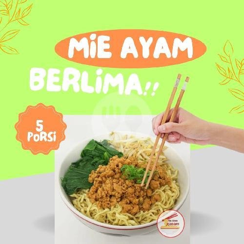 Makan Nikmat 5 Porsi Mie Yamin Pedasss Ayam menu Mie Ayam Kohen, Serdang