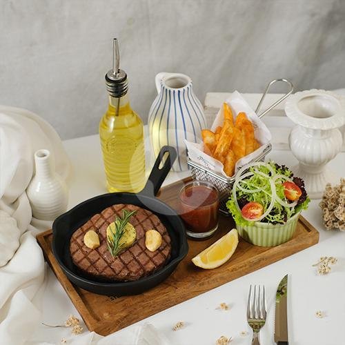 Beef Saikoro Steak menu Justus Steak House, Cihampelas Walk