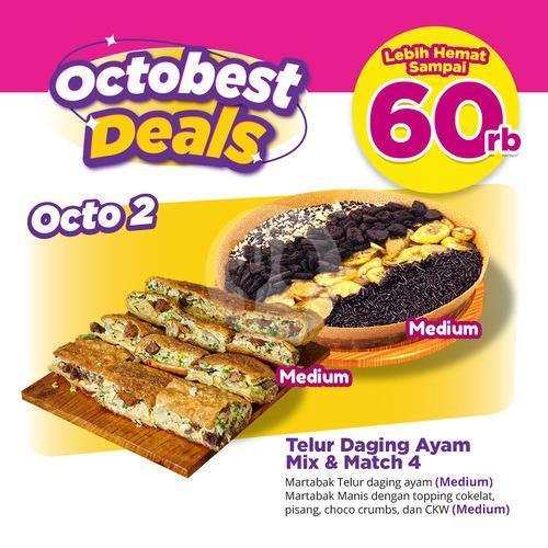 Octobest Deals 3 menu Martabak Pizza Orins, Graha Raya