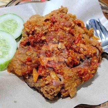 Indomie Geprek Original + Es Teh menu Banatop Saladkoe (Pisang Pasir Crispy dan Salad Buah), Banjarsari