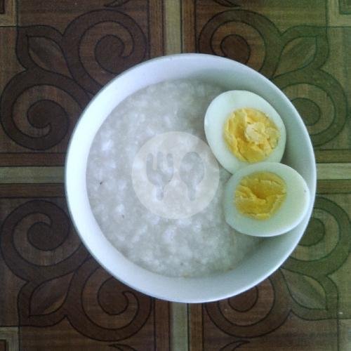 Telur Rebus menu BUBUR AYAM DAN BAKSO RAKYAT MA IKAH