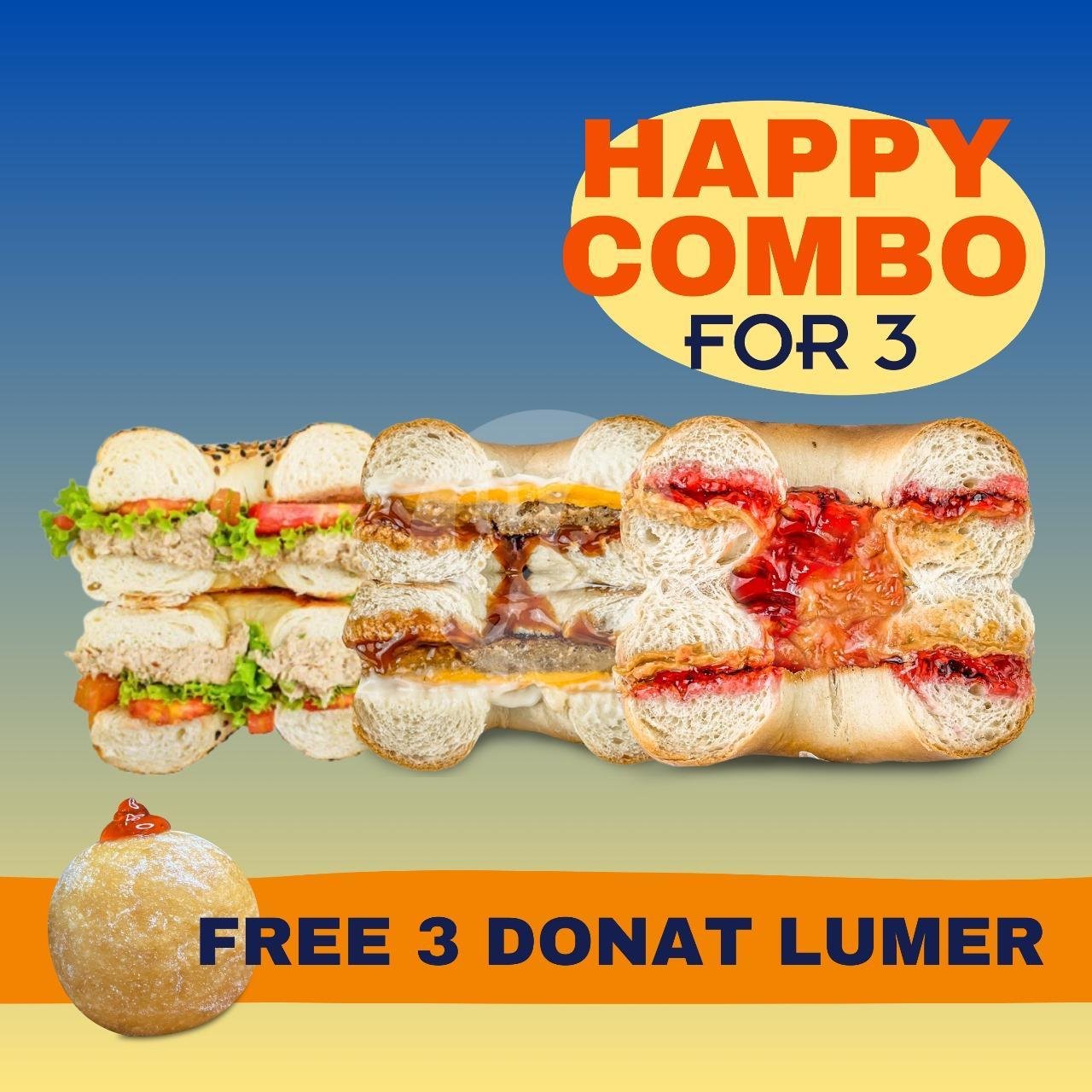 Happy Combo For 5 menu Mad Bagel & Sandwich, Bandung