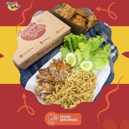 Indomie Goreng Geprek Sambel Bawang Mentah menu Ayam Ngeunah, Kasihan