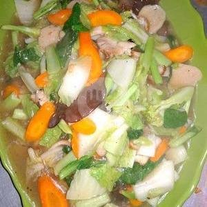 Capcay Ayam menu Babeh Botak Steak N Chinese Food, Karawitan